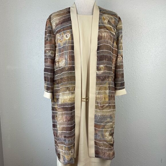 R&M Richards by Karen Kwong Two-Piece Dress Outfit Petite Size 14P EUC - Picture 1 of 16